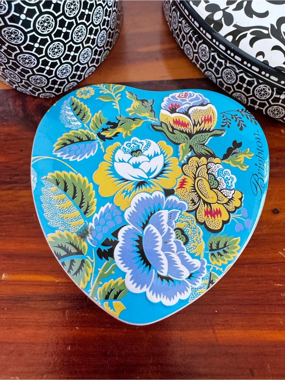 Brighton Heart Tin Box Lot of 3 Jewelry Keepsake Storage Boxes